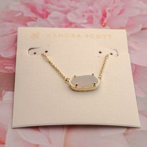Kendra Scott Elisa Gold Pendant Necklace in Iridescent Drusy